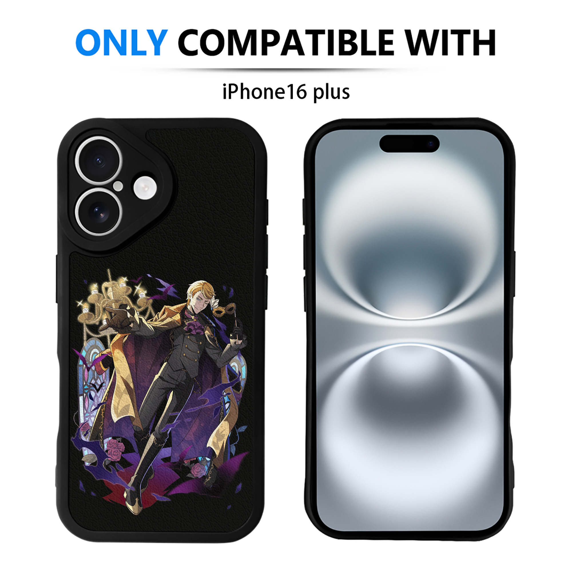 （画像用） 文豪ストレイドッグス Bungo Stray Dogs 【iPhone 16シリーズ対応】シリコンスマホケース（レザー調） 材質：シリコン